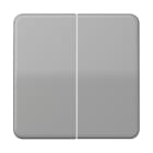JUNG - Steuertaste 2fach Standard, Duroplast, Serie CD, grau