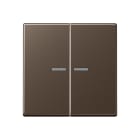 JUNG - Wippe mit Lichtleiter für KNX Taster 2fach, Serie A, mokka