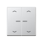 JUNG - Wippe mit Lichtleiter, mit Pfeilsymbolen für KNX Taster 2fach, aluminium