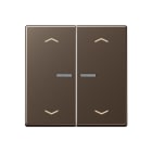 JUNG - Wippe mit Lichtleiter, mit Pfeilsymbolen für KNX Taster 2fach, Serie A, mokka