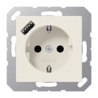 JUNG - SCHUKO Steckdose 16A 250V ~, mit USB-Ladegerät 1xTyp A, SAFETY+, Serie AS, weiss