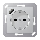 JUNG - SCHUKO Steckdose 16A 250V ~, mit USB-Ladegerät 1xTyp A, SAFETY+, aluminium