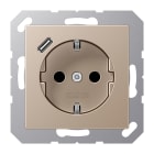 JUNG - SCHUKO Steckdose 16A 250V ~, mit USB-Ladegerät 1xTyp C, SAFETY+, champagner