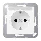 JUNG - SCHUKO Steckdose, 16A 250V ~, Schriftfeld, Thermoplast lackiert, schneeweiss