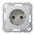JUNG - SCHUKO Steckdose, 16 A 250V ~, Schraubklemmen, Serie A, aluminium