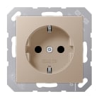 JUNG - SCHUKO Steckdose, 16 A 250V ~, Schraubklemmen, Serie A, champagner