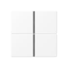 JUNG - Tastensatz 4fach, F40, Serie A, schneeweiss matt