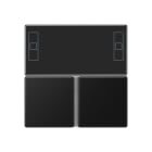 JUNG - Tastensatz 3fach, F40 Raumcontroller, Serie A, graphitschwarz matt