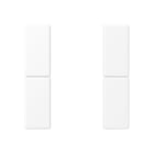 JUNG - Tastensatz 2fach, F50, Serie A, schneeweiss matt