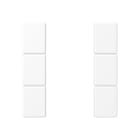JUNG - Tastensatz 3fach, F50, Serie A, schneeweiss matt