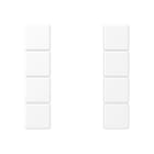 JUNG - Tastensatz 4fach, F50, Serie A, schneeweiss matt