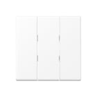 JUNG - Wippe 3fach, Thermoplast lackiert, Serie A, schneeweiss matt