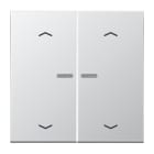 JUNG - Wippe mit Lichtleiter, mit Pfeilsymbolen für KNX Taster 2fach, Aluminium