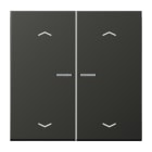JUNG - Wippe mit Lichtleiter, Pfeilsymbole für KNX Taster 2fach, Alu lackiert, anthrazi