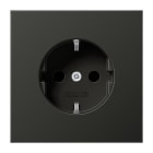 JUNG - SCHUKO Steckdose, 16A 250V ~, Schraubklemmen, Alu lackiert, Serie LS, anthrazit