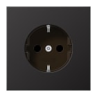 JUNG - SCHUKO Steckdose, 16A 250V ~, Schraubklemmen, Aluminium lackiert, Serie LS, dark