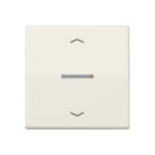 JUNG - Wippe mit Lichtleiter, mit Pfeilsymbolen für KNX Taster 1fach, Duroplast, weiss