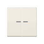 JUNG - Wippe mit Lichtleiter für KNX Taster 2fach, Duroplast, Serie AS, weiss