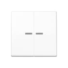 JUNG - Wippe mit Lichtleiter für KNX Taster 2fach, Duroplast, Serie AS, alpinweiss