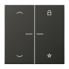 JUNG - eNet Funk-Steuertaste ''Pfeile'' 2fach, Pfeilsymbole, Alu lackiert, anthrazit