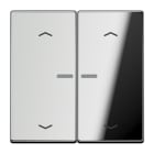 JUNG - Wippe mit Lichtleiter, Pfeilsymbole für KNX Taster 2fach, Metall verchromt