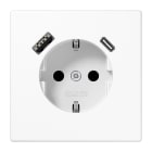 JUNG - SCHUKO Steckdose 16A 250V ~, mit USB-Ladegerät 1xTyp A + 1xTyp C, SAFETY+,