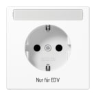 JUNG - SCHUKO Steckdose, 16A 250V ~ EDV, mit Schriftfeld, Duroplast, Serie LS,