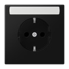 JUNG - SCHUKO Steckdose, 16 A 250V ~, mit Schriftfeld, Serie LS, graphitschwarz matt