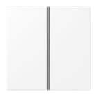 JUNG - Tastensatz 2fach, F40, Serie LS, schneeweiss matt