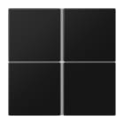 JUNG - Tastensatz 4fach, F40, Serie LS, graphitschwarz matt