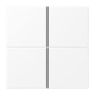 JUNG - Tastensatz 4fach, F40, Serie LS, schneeweiss matt
