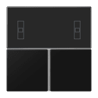 JUNG - Tastensatz 3fach, F40 Raumcontroller, Serie LS, graphitschwarz matt