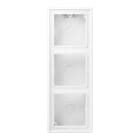 JUNG - Aufputz-Kappe 3fach, Serie LS, schneeweiss matt