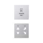 JUNG - Abdeckung 2fach, Shavers only, Serie A, aluminium