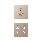JUNG - Abdeckung 2fach, Shavers only, Serie A, champagner