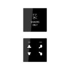 JUNG - Abdeckung 2fach, Shavers only, Duroplast, Serie A, schwarz