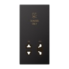 JUNG - Abdeckung 1fach, Shavers only, Alu lackiert, dark