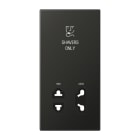 JUNG - Abdeckung 1fach, Shavers only, Alu lackiert, anthrazit