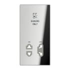 JUNG - Abdeckung 1fach, Shavers only, Metall verchromt, Serie LS, glanzchrom