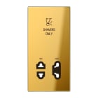 JUNG - Abdeckung 1fach, Shavers only, Metall gold PVD-beschichtet, Serie LS, gold