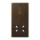 JUNG - Abdeckung 1fach, Shavers only, Messing, Serie LS, Messing antik
