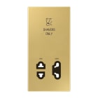JUNG - Abdeckung 1fach, Shavers only, Messing, Serie LS, Messing classic