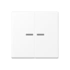 JUNG - Wippe mit Lichtleiter für KNX Taster 2fach, Thermoplast lackiert, schneeweiss