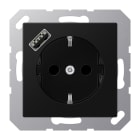 JUNG - SCHUKO Steckdose 16A 250V ~, mit USB-Ladegerät 1xTyp A, SAFETY+, graphitschwarz