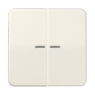 JUNG - Wippe mit Lichtleiter für KNX Taster 2fach, Duroplast, Serie CD, weiss
