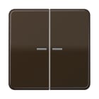 JUNG - Wippe mit Lichtleiter für KNX Taster 2fach, Duroplast, Serie CD, braun