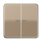 JUNG - Wippe mit Lichtleiter für KNX Taster 2fach, Serie CD, gold-bronze