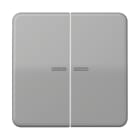 JUNG - Wippe mit Lichtleiter für KNX Taster 2fach, Duroplast, Serie CD, grau
