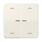 JUNG - Wippe mit Lichtleiter, mit Pfeilsymbolen für KNX Taster 2fach, Duroplast, weiss