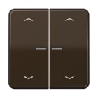 JUNG - Wippe mit Lichtleiter, mit Pfeilsymbolen für KNX Taster 2fach, Duroplast, braun